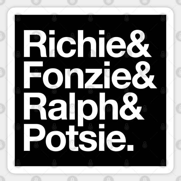 Richie & Fonzie & Ralph & Potsie. Magnet by BodinStreet